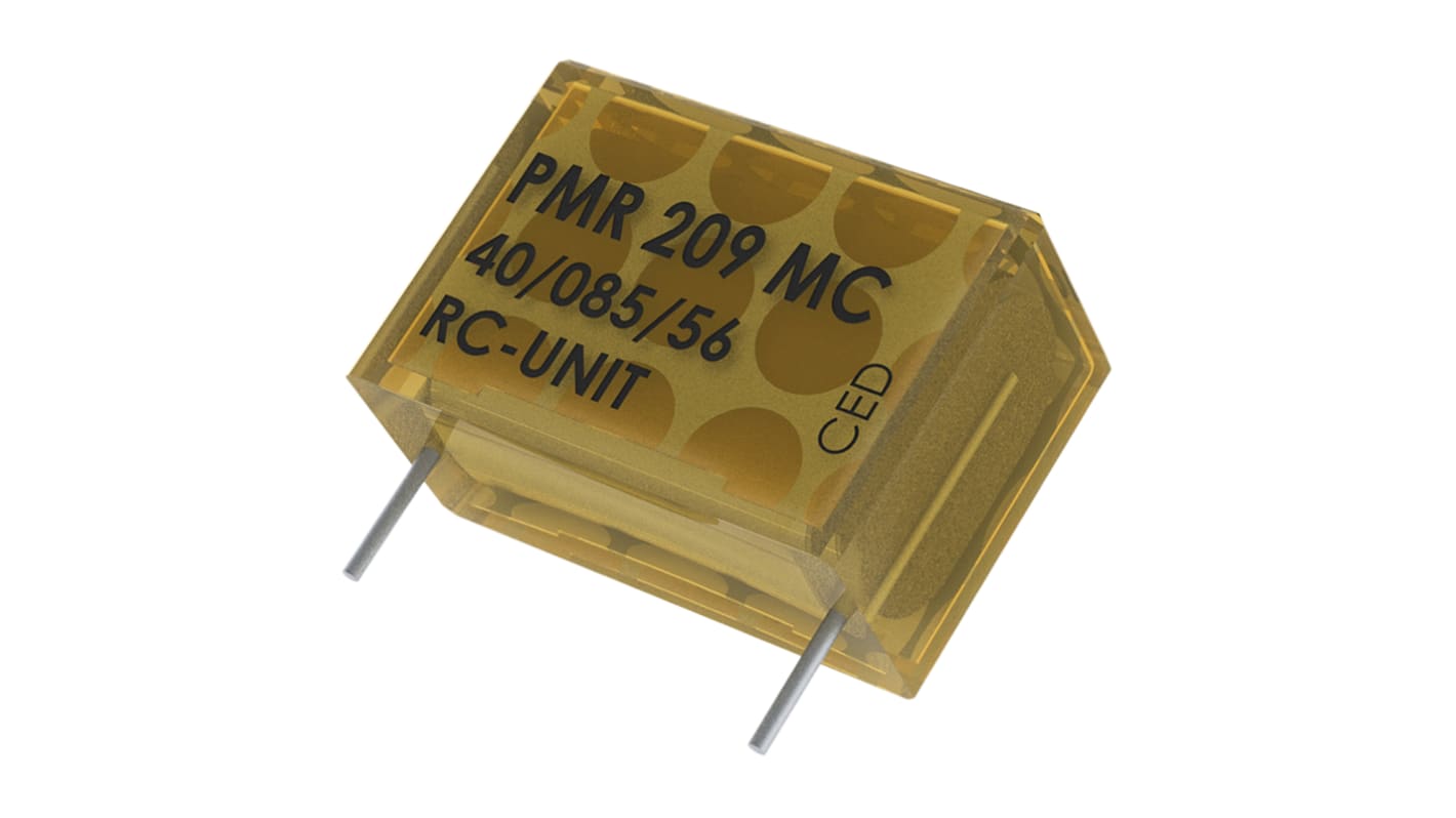 KEMET RC Capacitor 100nF 22Ω Tolerance ±20% 250 V ac, 630V dc 1-way , Through Hole, PMR209