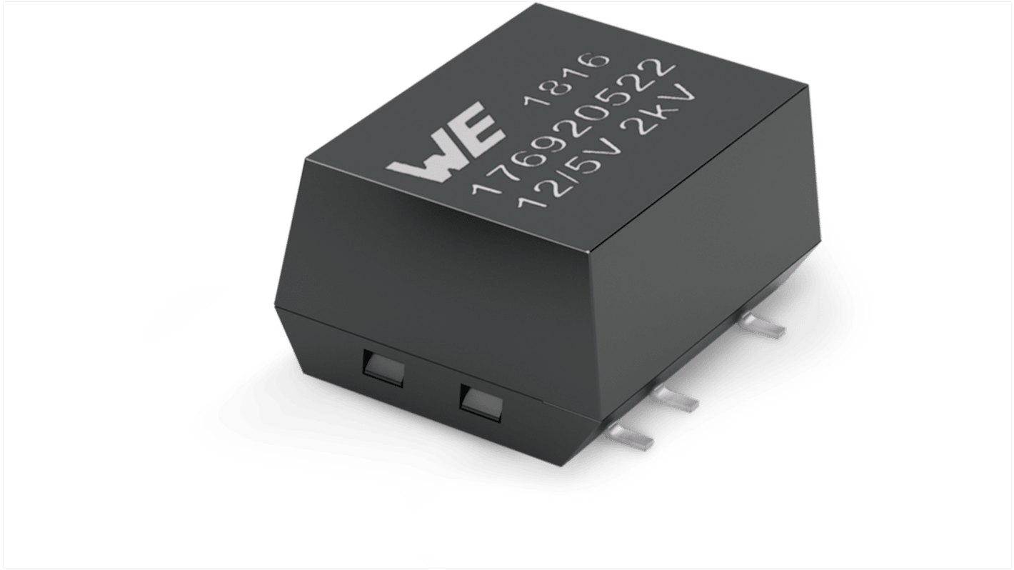 Wurth Elektronik 176920522, 1-Channel, Isolated, Un-Regulated DC-DC Converter, 200mA 8-Pin, SMT