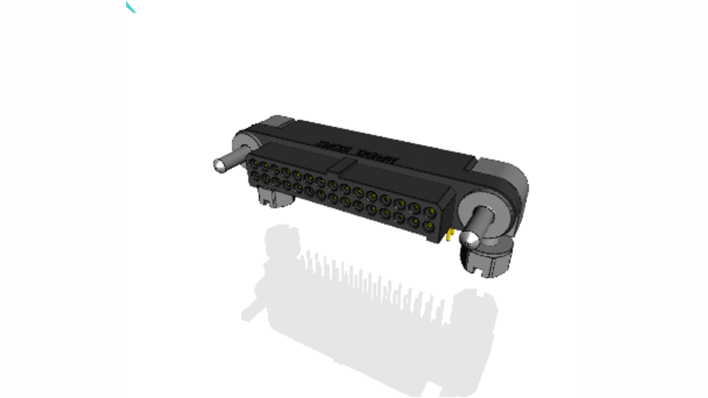 File di contatti PCB Amphenol Socapex, 30 vie, 2 file, passo 1.27mm