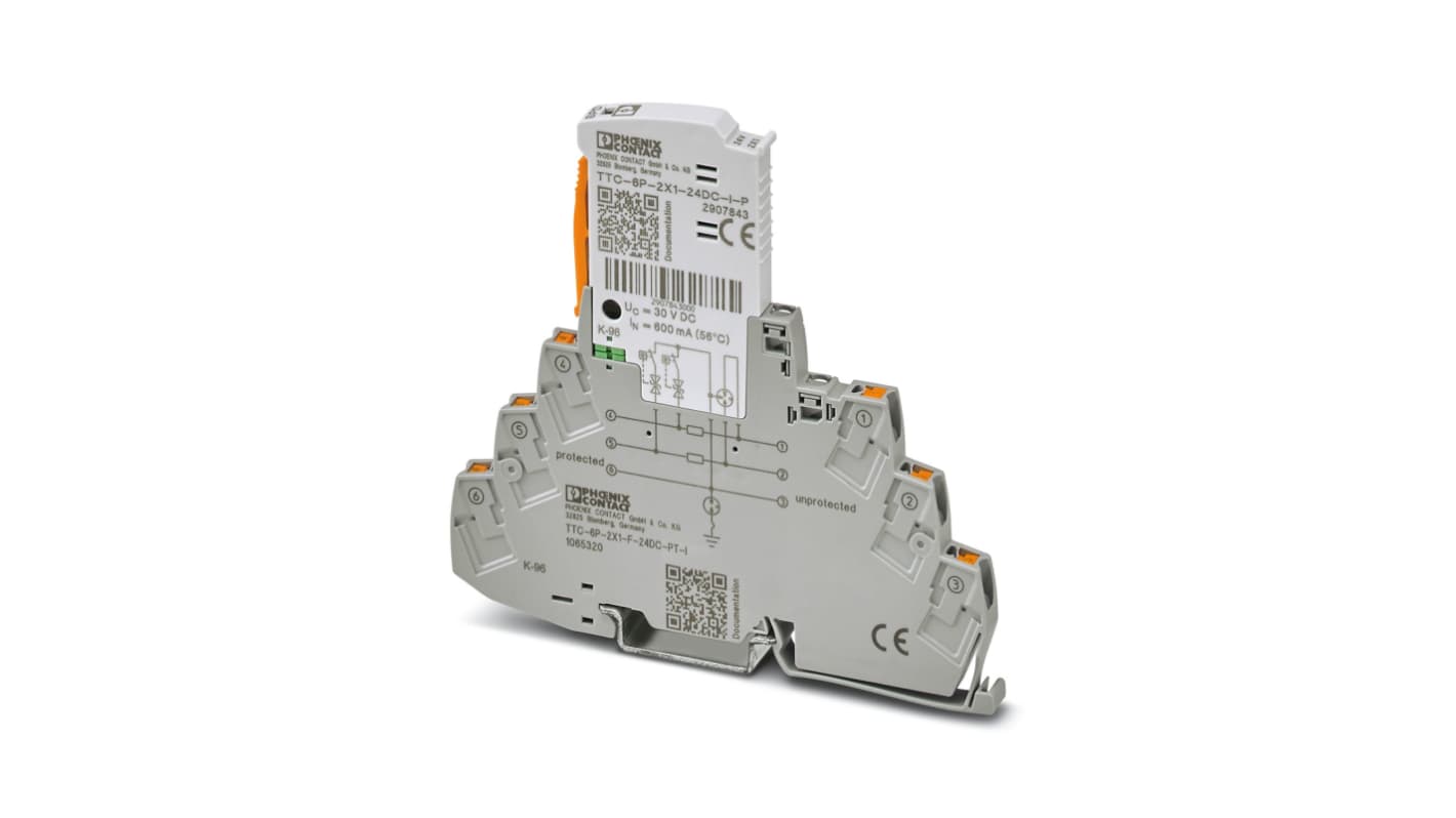 Phoenix Contact Surge Protector, 10kA, DIN Rail Mount