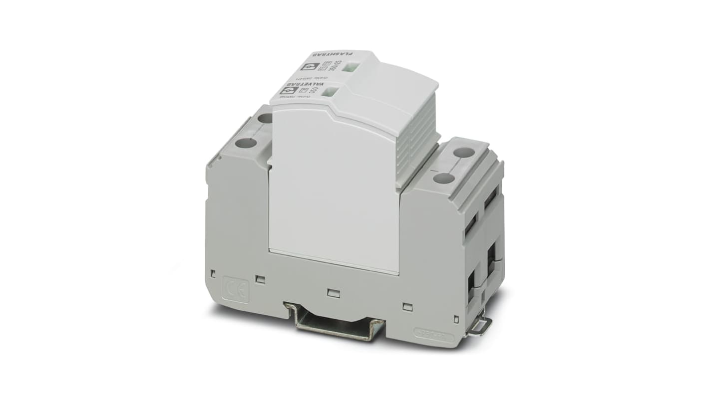 Phoenix Contact 1 Phase Surge Protector, 100kA, 125V dc, DIN Rail Mount