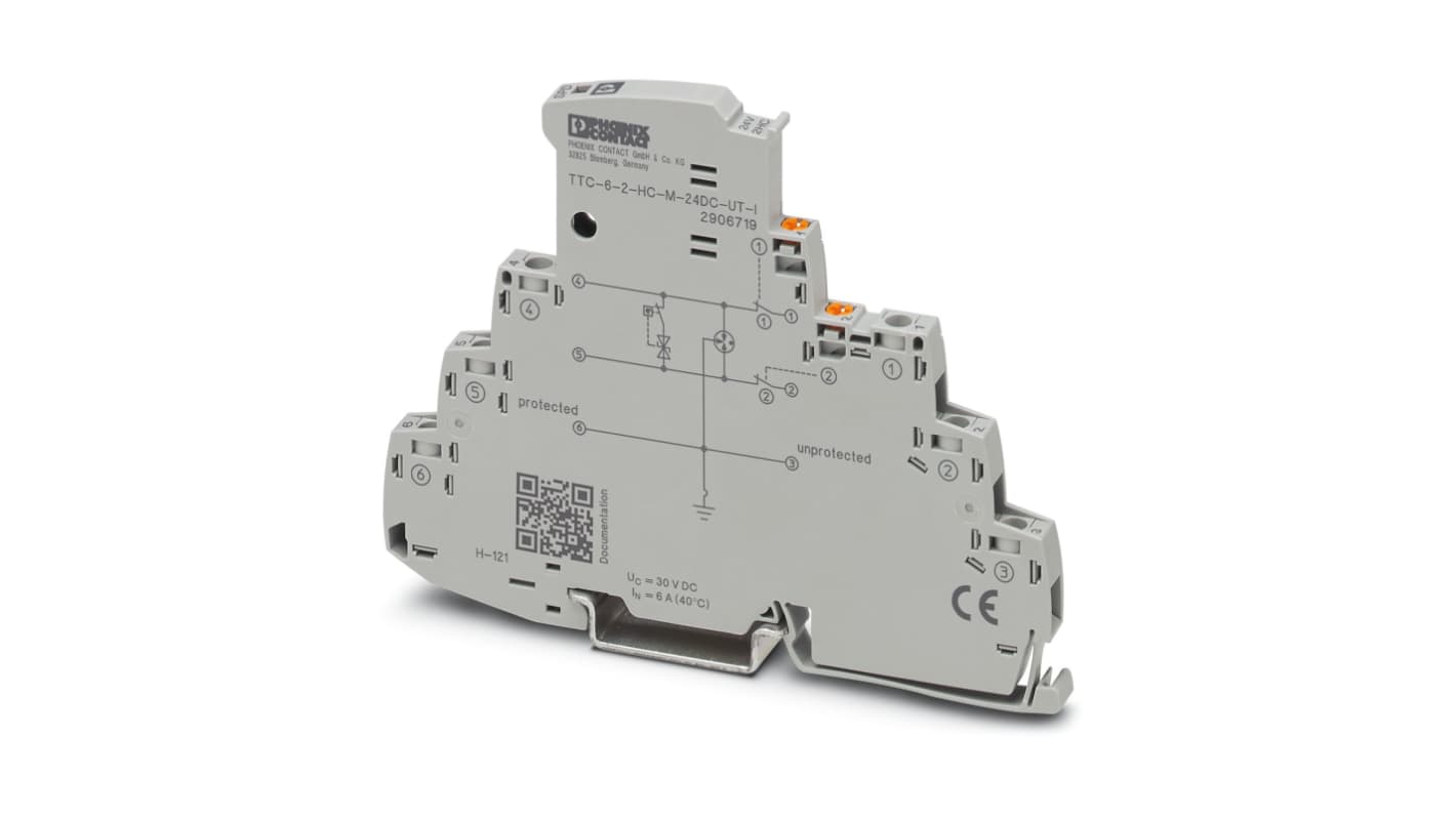 Phoenix Contact Surge Protector, 20kA, DIN Rail Mount