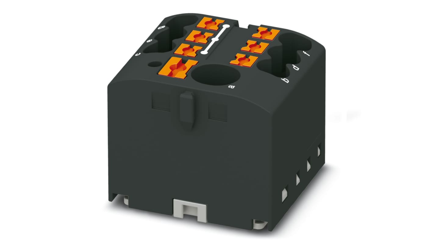 Phoenix Contact Distribution Block, 7 Way, 4mm², 24A, 450 V, Black