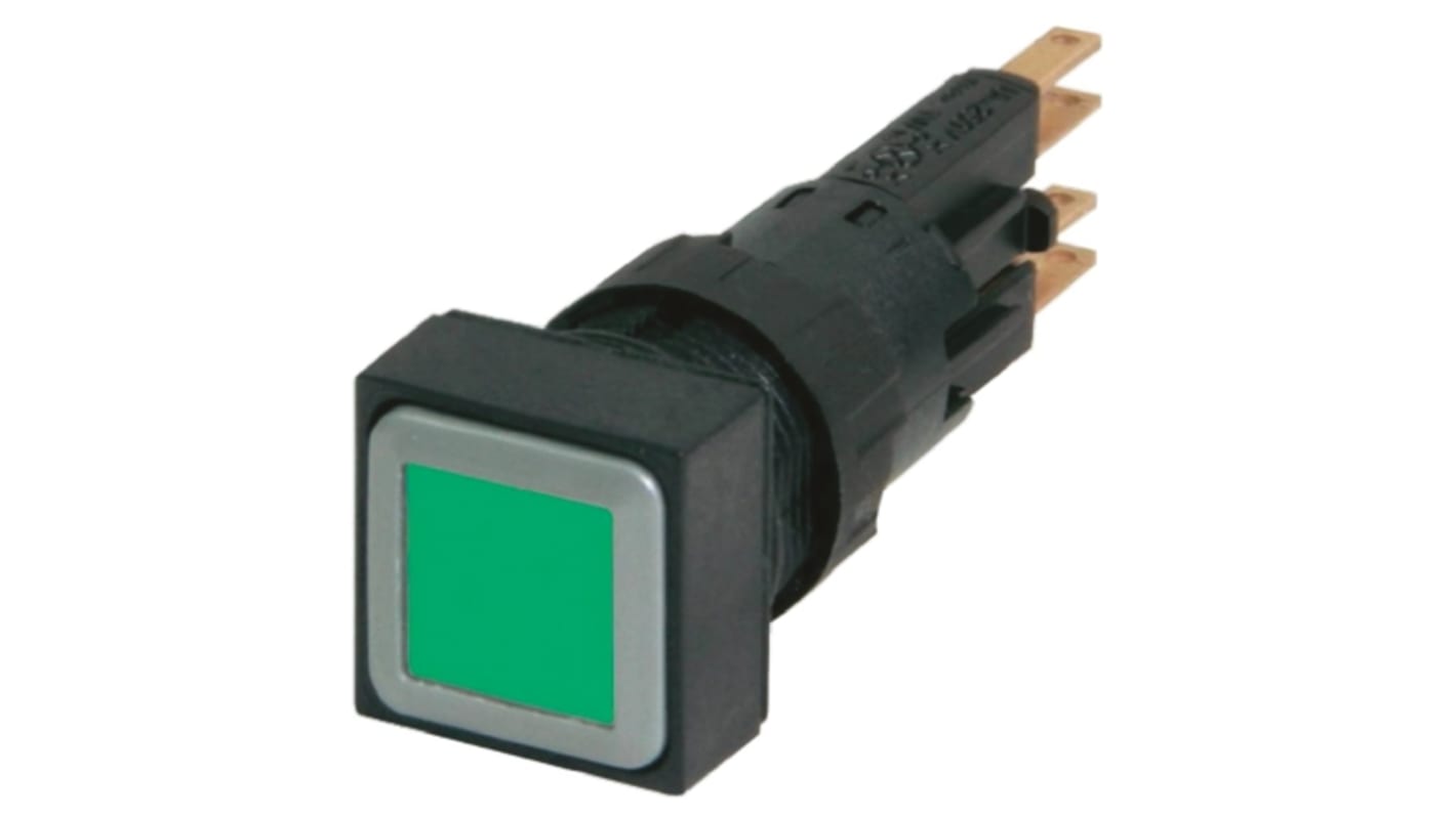 Eaton RMQ16 Series Green Illuminated Momentary Push Button, 16mm Cutout, IP65