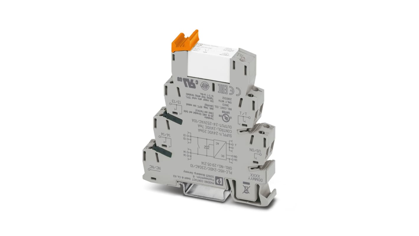 Phoenix Contact PLC-HSC Series Solid State Interface Relay, 28.8 V dc Control, 100 mA Load, DIN Rail Mount