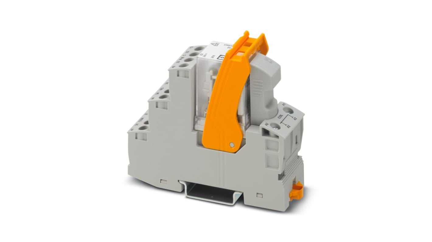 Phoenix Contact RIF-2-RSC-LDP-24DC/4X21/EX Series Interface Relay, DIN Rail Mount, 24V dc Coil, 4PDT, 1A Load