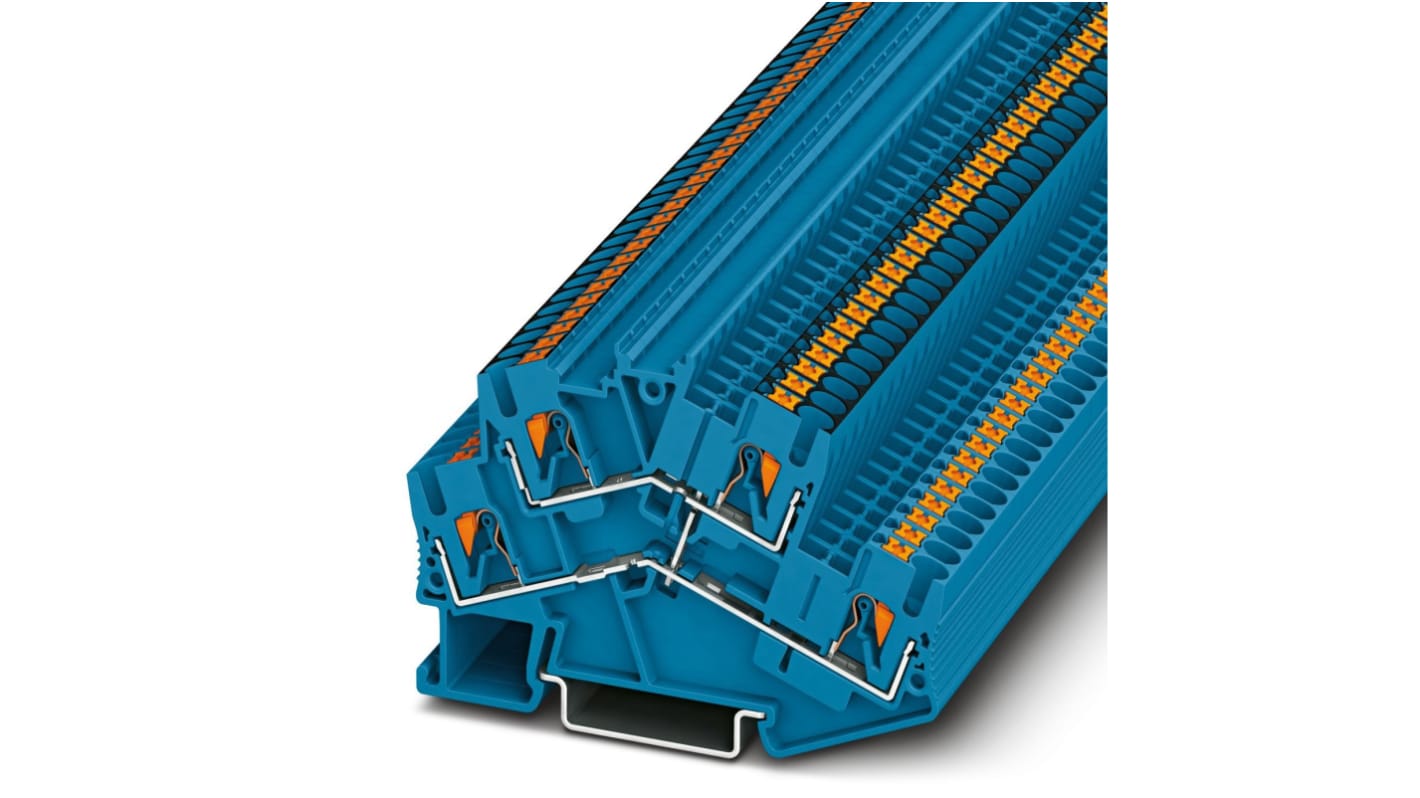 Phoenix Contact 3210212 PTTBS 2.5-PV BU Series Blue, 0.14 → 4mm², Push In Termination, ATEX, IECEx