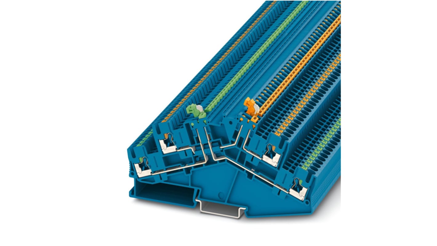 Phoenix Contact 3210401 PTTBS 2.5-2MTB BU Series Blue, 0.14 → 4mm², Push In Termination