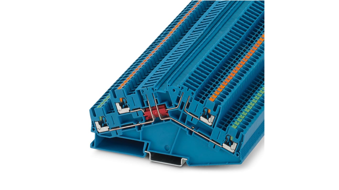 Phoenix Contact 3210403 PTTBS 2.5-2TGB BU Series Blue, 0.14 → 4mm², Push In Termination