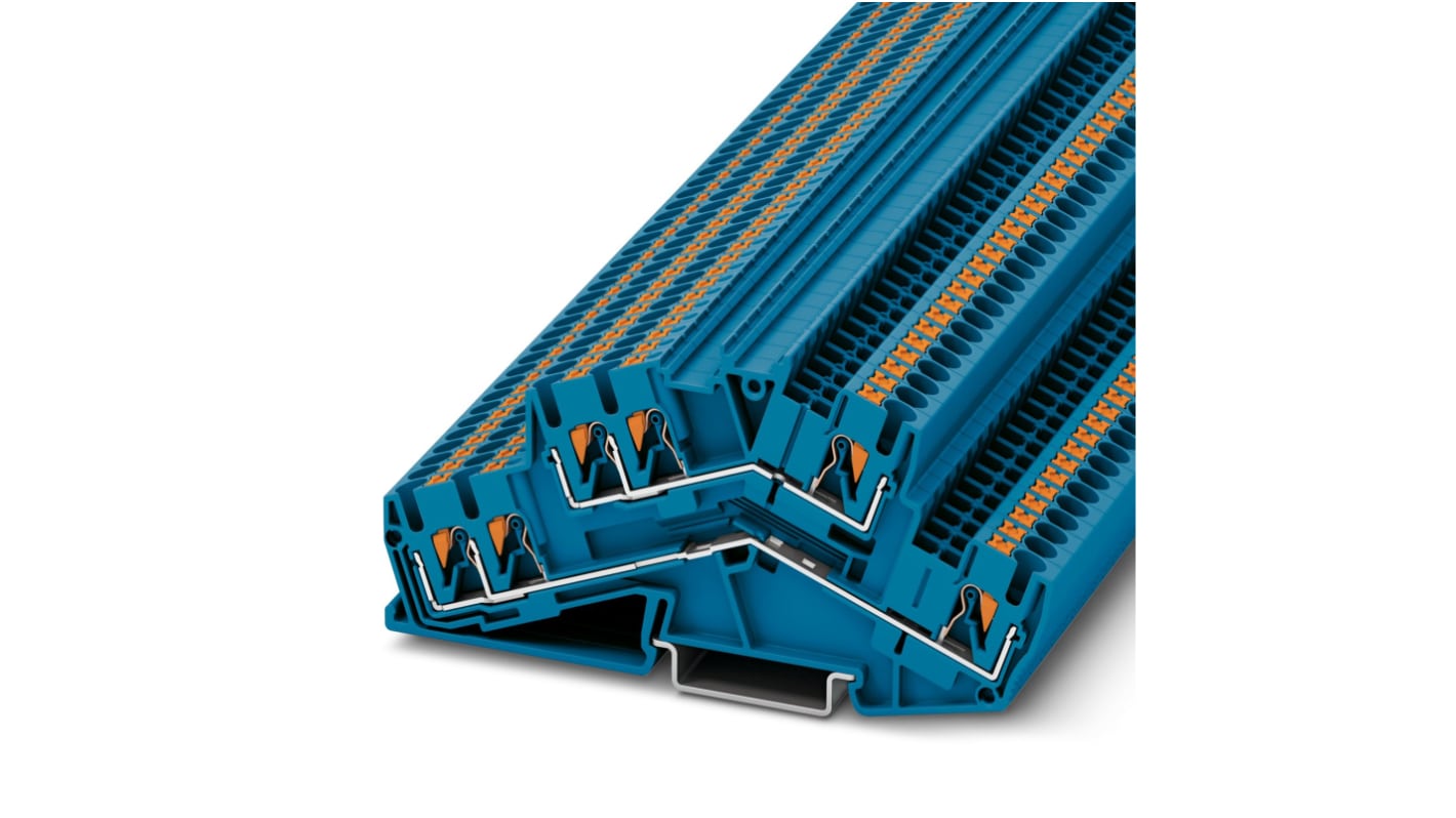 Phoenix Contact 3210601 PTTBS 2.5-TWIN BU Series Blue, 0.14 → 4mm², Push In Termination
