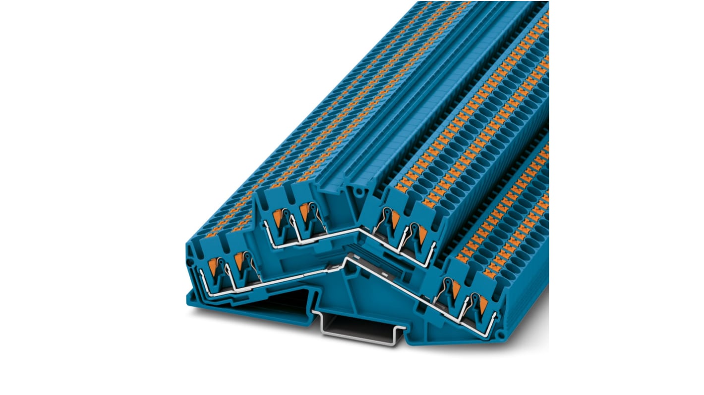 Morsettiera a due livelli Phoenix Contact, Blu, , 24A