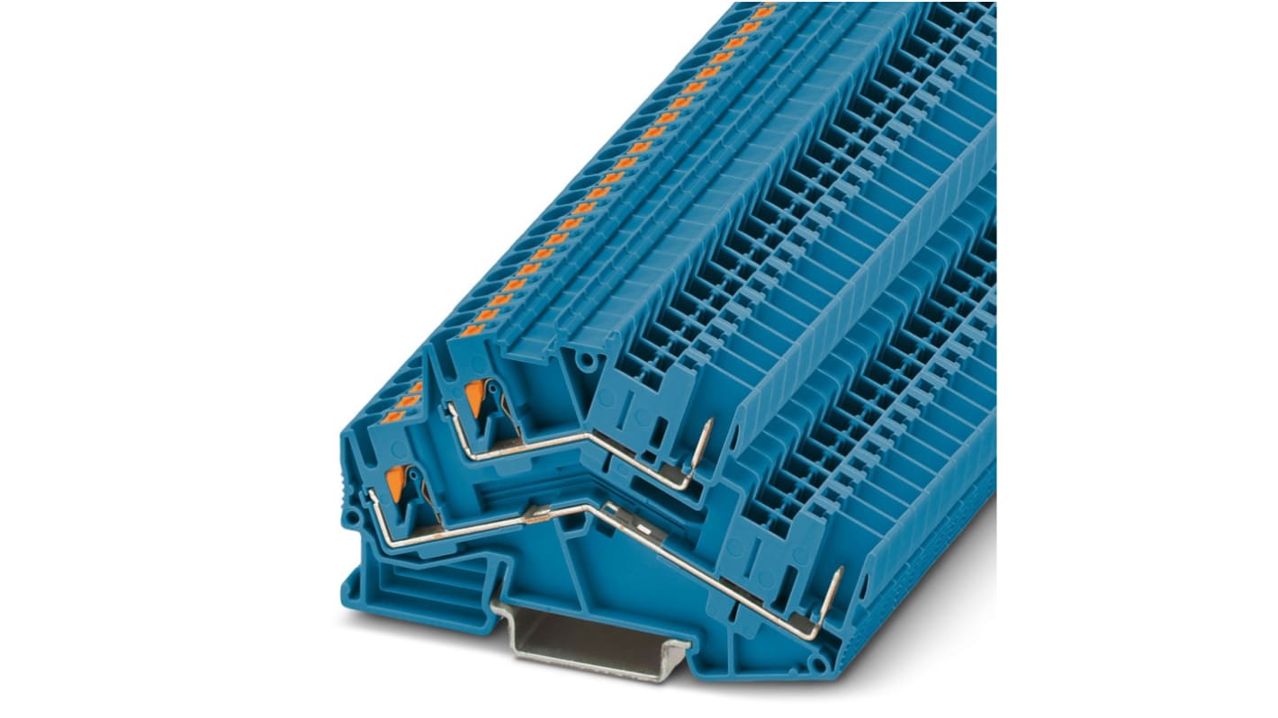 Phoenix Contact 3211261 PTTBS 2.5/2P BU Series Blue, 0.14 → 4mm², Push In Termination