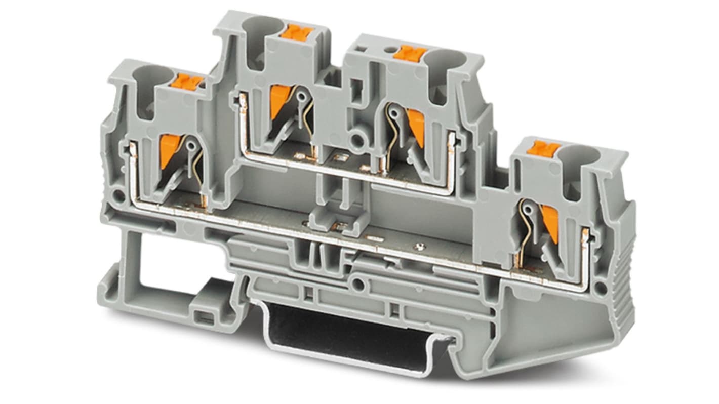 Phoenix Contact 端子, 32A, 500 V, 0.2 → 6mm²CSA, 推入式端接, 橙色, PTTB 4 OG系列, PTTB 4 OG
