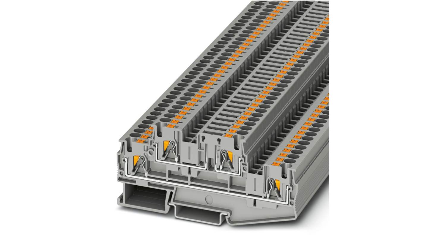 Phoenix Contact 3211911 PTTB 4-TG BU Series Blue, 0.2 → 6mm², Push In Termination