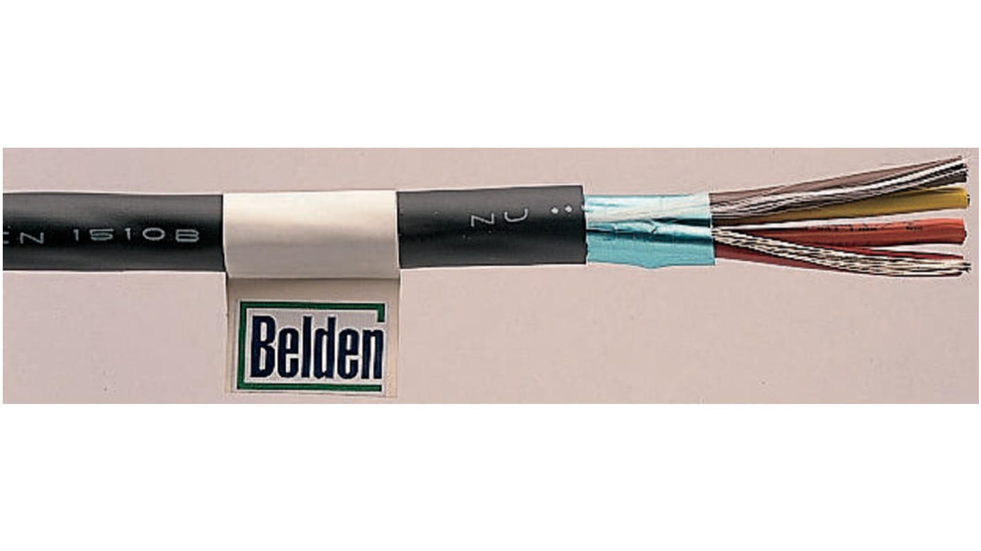 Belden1510C Series Multi-Channel Audio Cable, 0.22 mm² CSA, 8.94mm od, 152m, Black