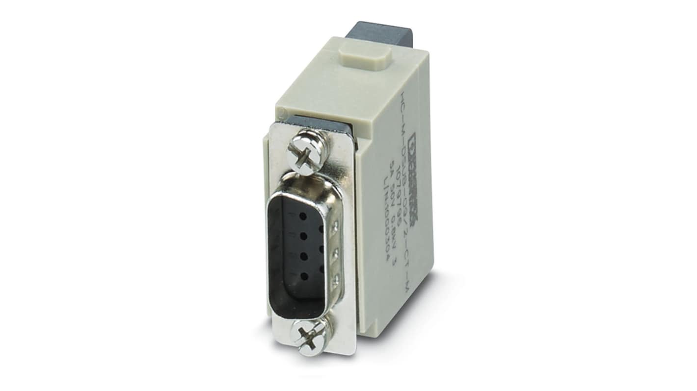 Aislante para conector industrial Phoenix Contact Hembra, serie  HC-M-DSUB, para usar con Conector de alimentación de