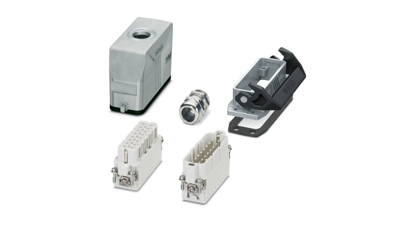 Phoenix Contact Connector Set, 16 Way, 16A, Female, Male,  HC-STA