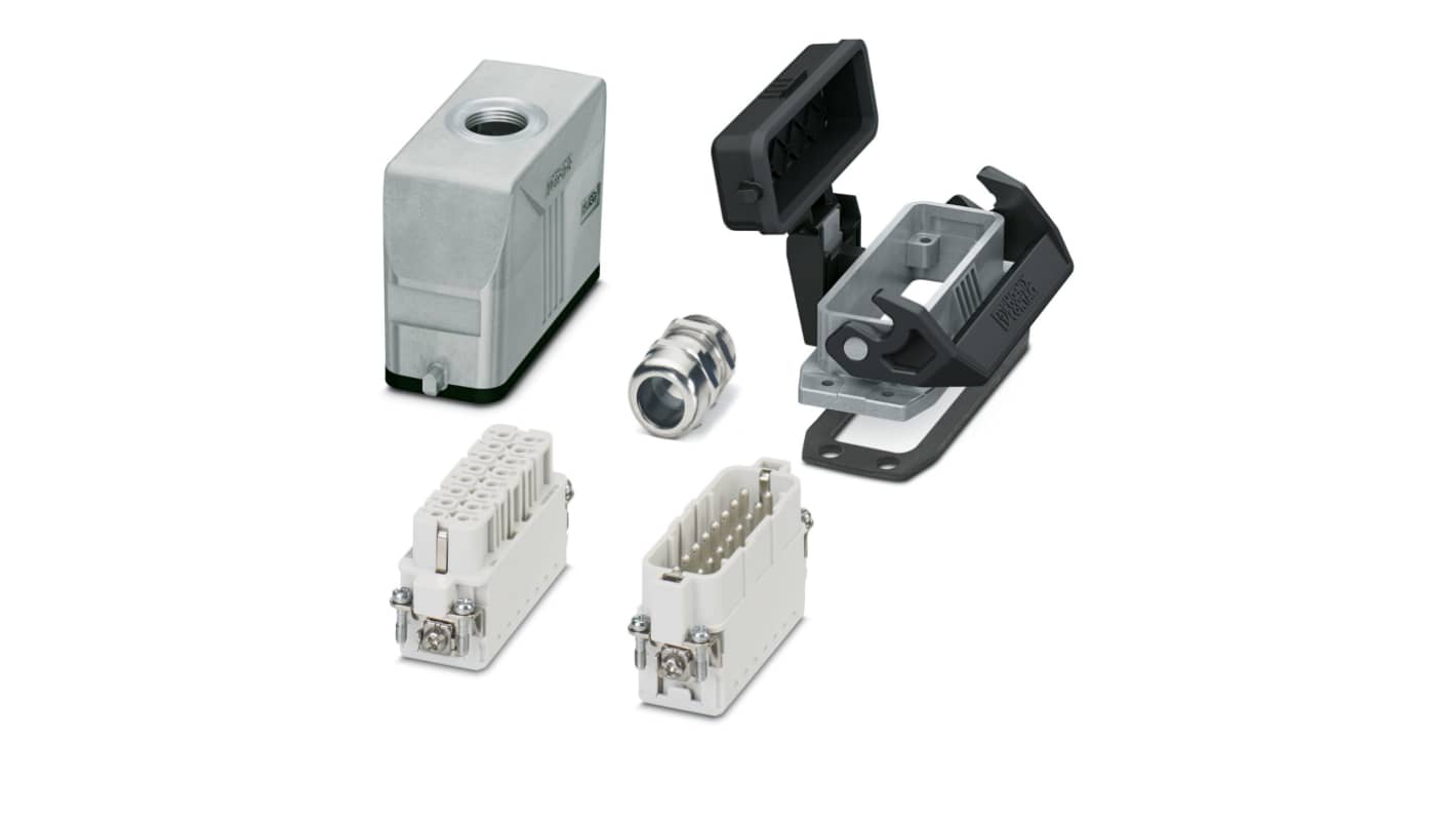 Phoenix Contact Connector Set, 16 Way, 16A, Female, Male,  HC-STA