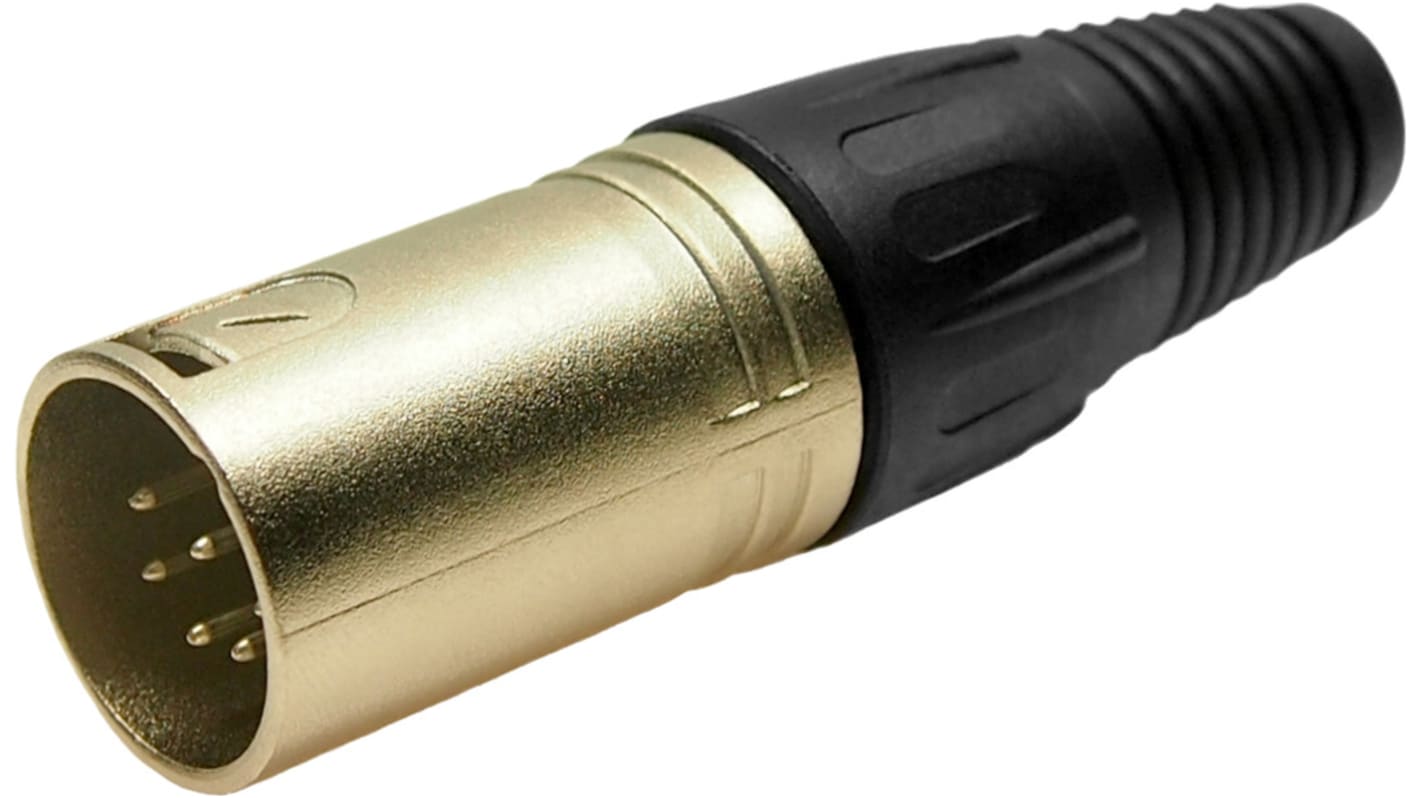 RS PRO Cable Mount XLR Connector, Male, 7 Way, Silver Plating
