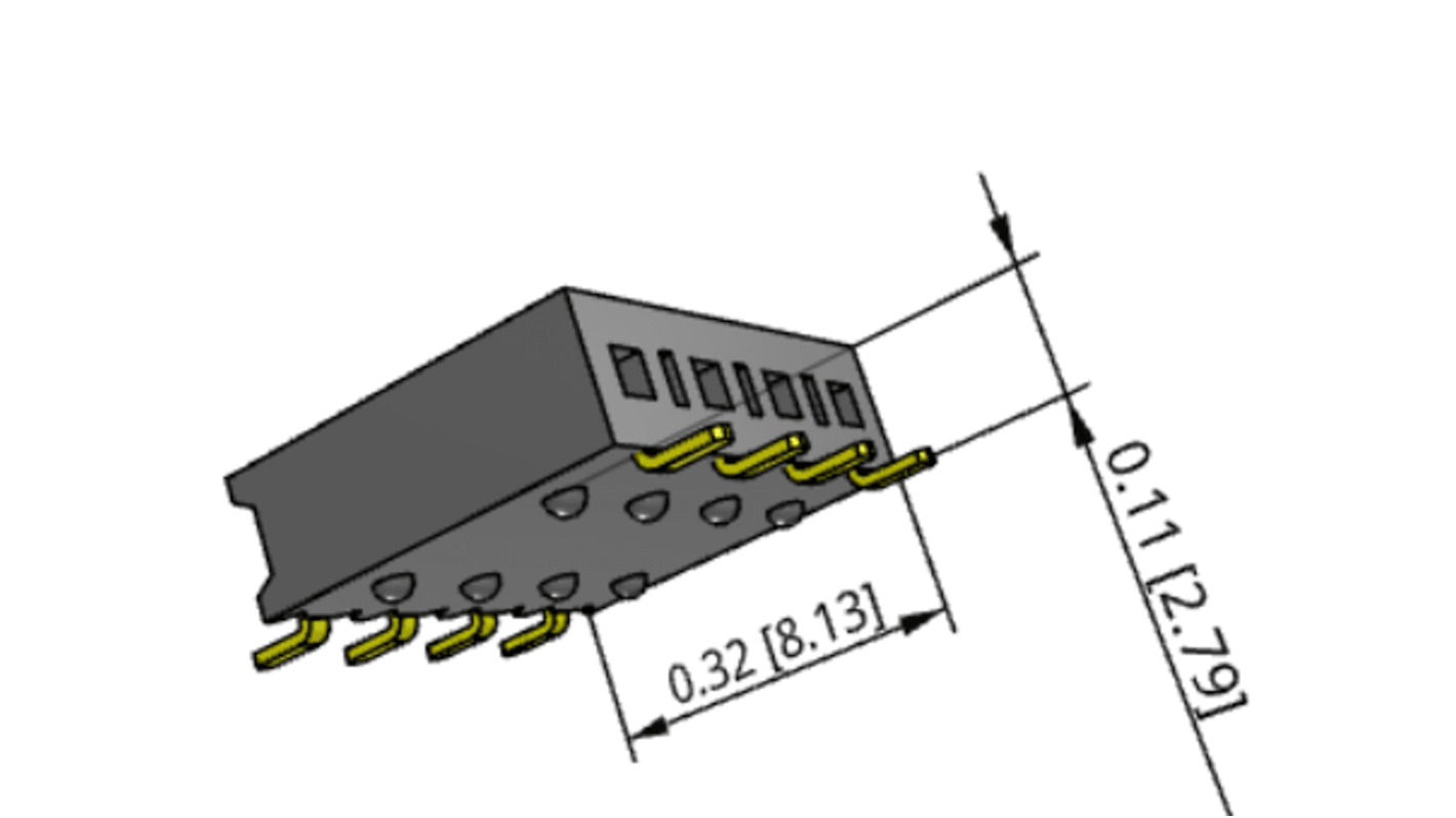Gniazdo PCB 4 -pinowe raster: 2.54mm Listwa gniazdowa do montażu powierzchniowego Kąt Proste SMD
