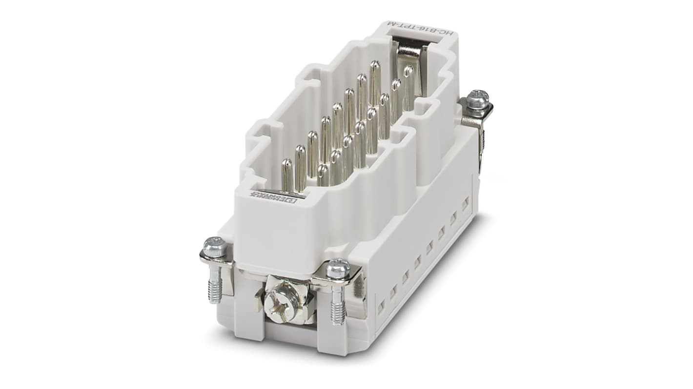 Inserto de conector de potencia Phoenix Contact Macho, serie HC, para usar con Conector de alimentación de altas