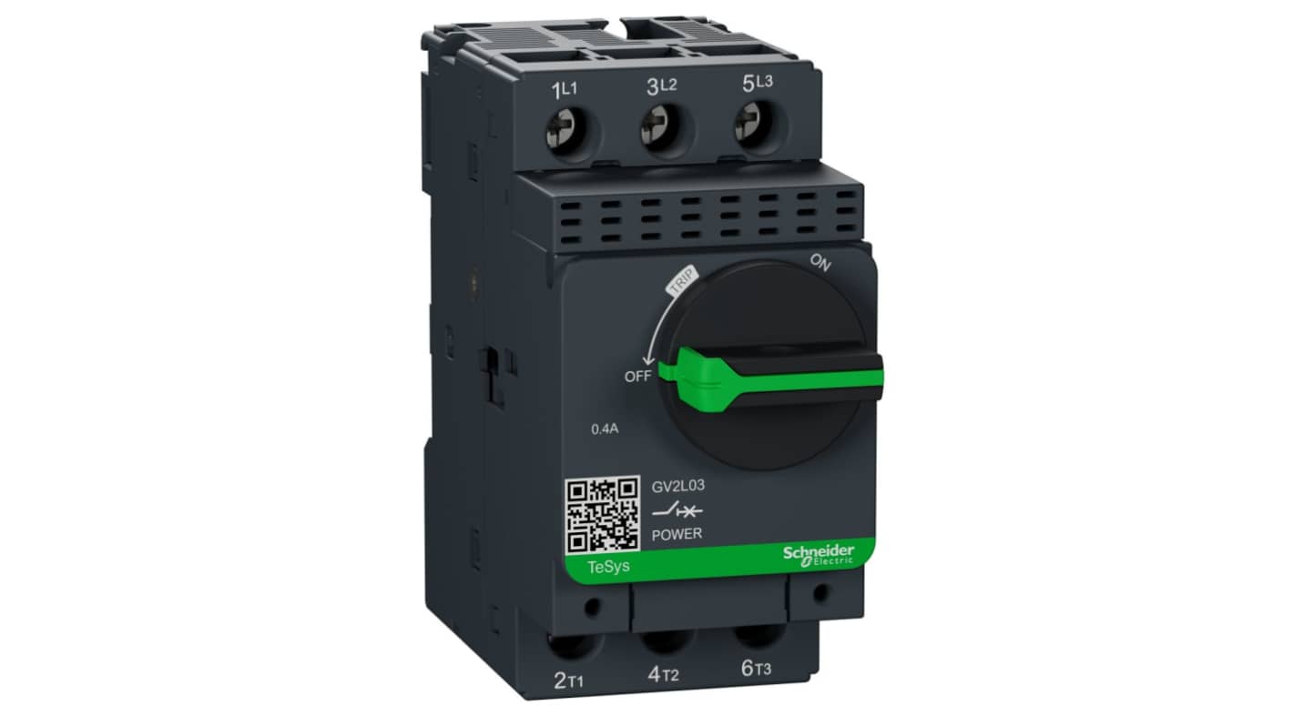 Schneider Electric 0.4 A TeSys Motor Protection Circuit Breaker, 690 V AC 50/60 Hz