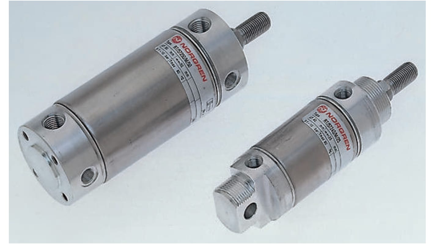 Norgren Pneumatic Piston Rod Cylinder - 57240, 40mm Bore, 25mm Stroke, RT/57210/M/25 Series, Double Acting