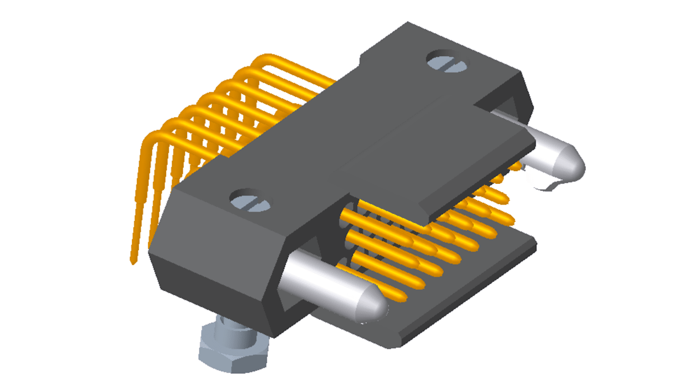 File di contatti PCB Amphenol Socapex, 20 vie, 3 file, passo 1.905mm