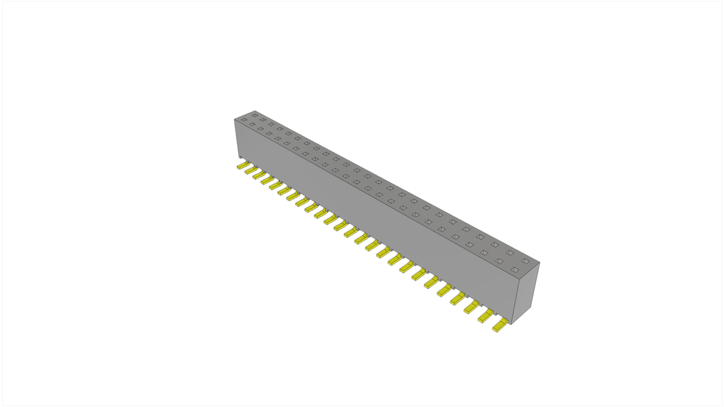 Samtec SSW Series Right Angle Surface Mount PCB Socket, 50-Contact, 2-Row, 2.54mm Pitch, Solder Termination