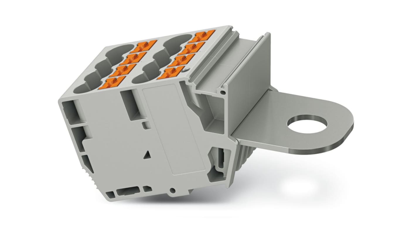 Phoenix Contact PTPOWER Series AGK PT 8X6/M10 Terminal Block Connector, 9-Way, 41A, 0.5 → 10 mm² Wire, Push In