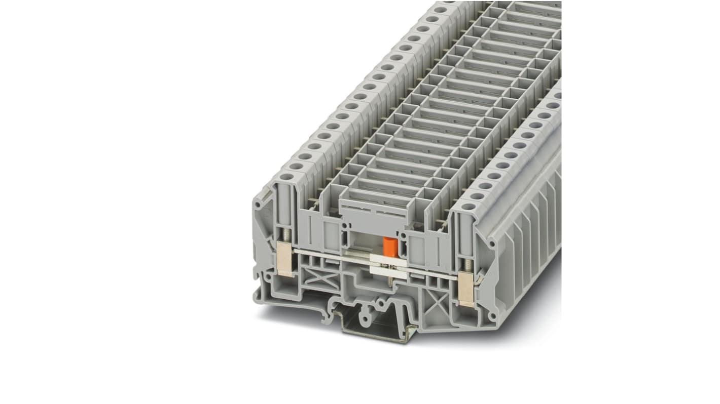Phoenix Contact UT Series UT 6-T/SP Terminal Block Connector, 2-Way, 41A, 0.2 → 10 mm² Wire, Screw Termination