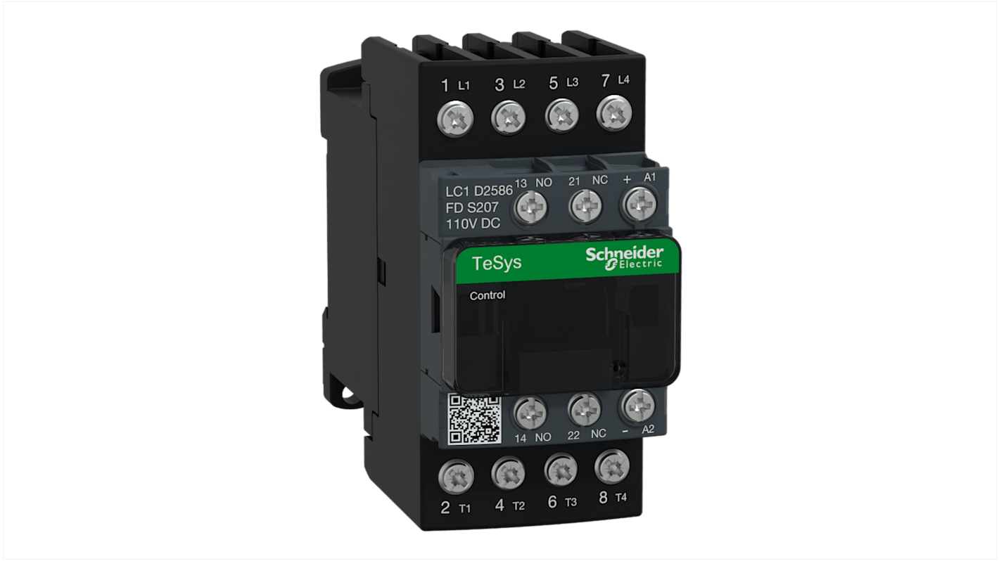 Stycznik odwrotny 110 V DC Schneider Electric styki: 4 40 A 2NO + 2NC LC1D2586FDS207