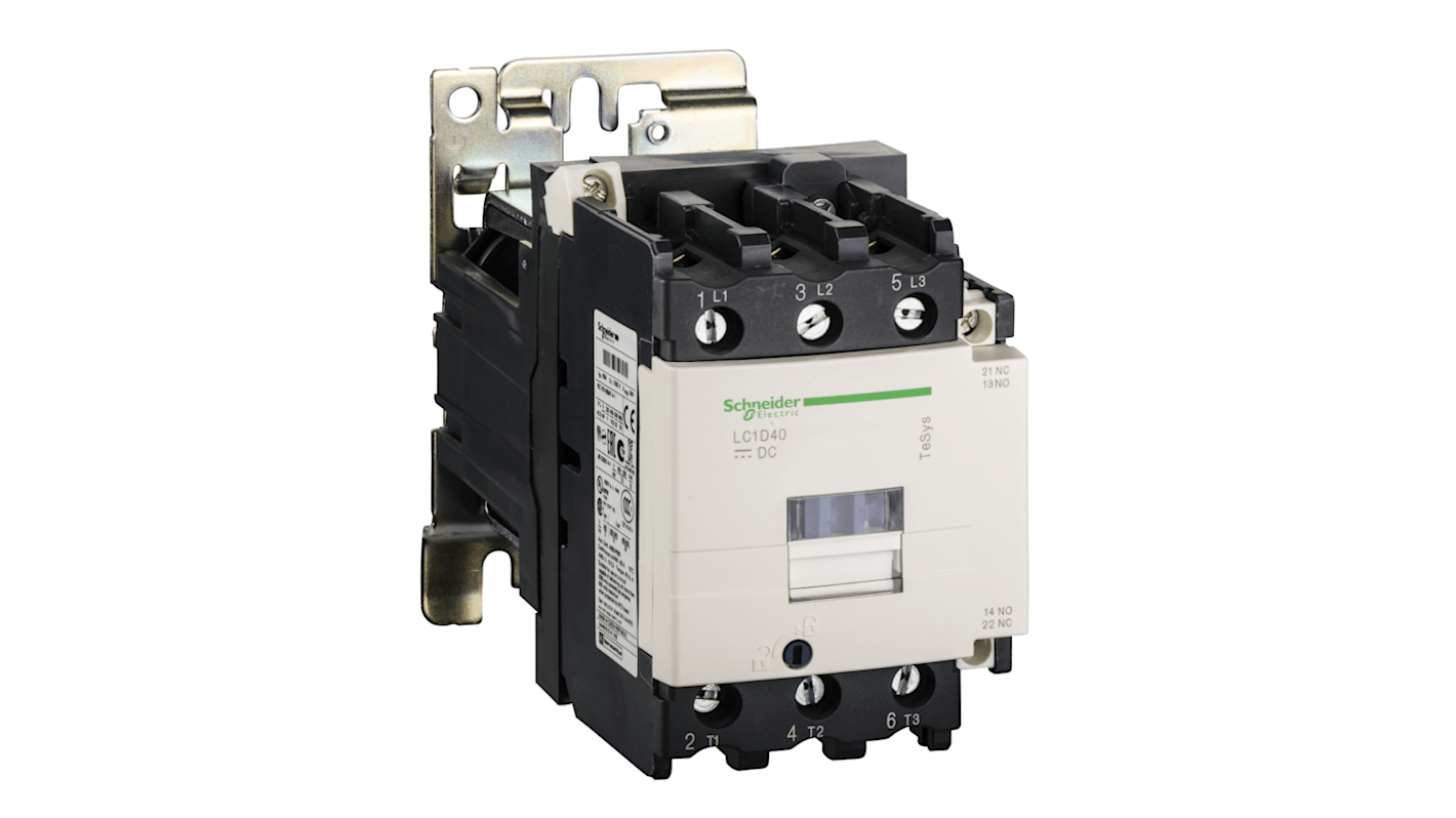 Stycznik odwrotny 72 V DC Schneider Electric styki: 3 22 kW 40 A 3NO LC1D406SWS207