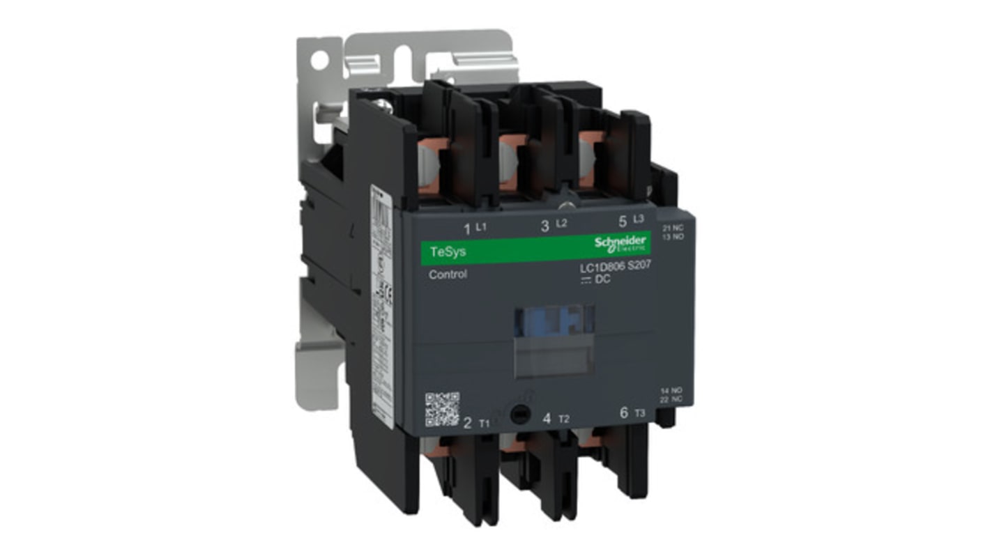 Stycznik odwrotny 72 V DC Schneider Electric styki: 3 45 kW 80 A 3NO LC1D806SWS207