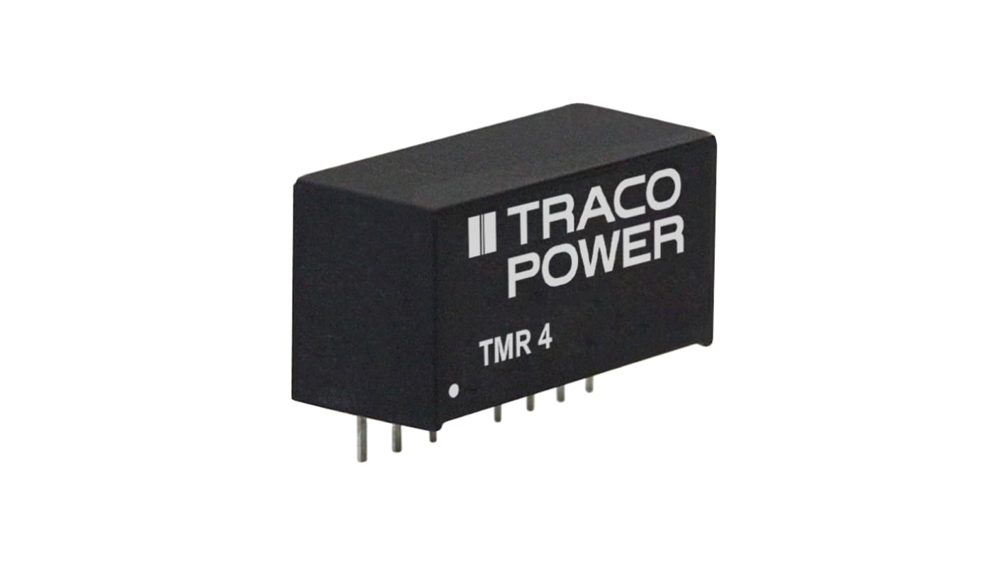 TRACOPOWER TMR DC-DC Converter, 5V dc/ 800mA Output, 36 → 75 V dc Input, 4W, Through Hole, +85°C Max Temp -40°C