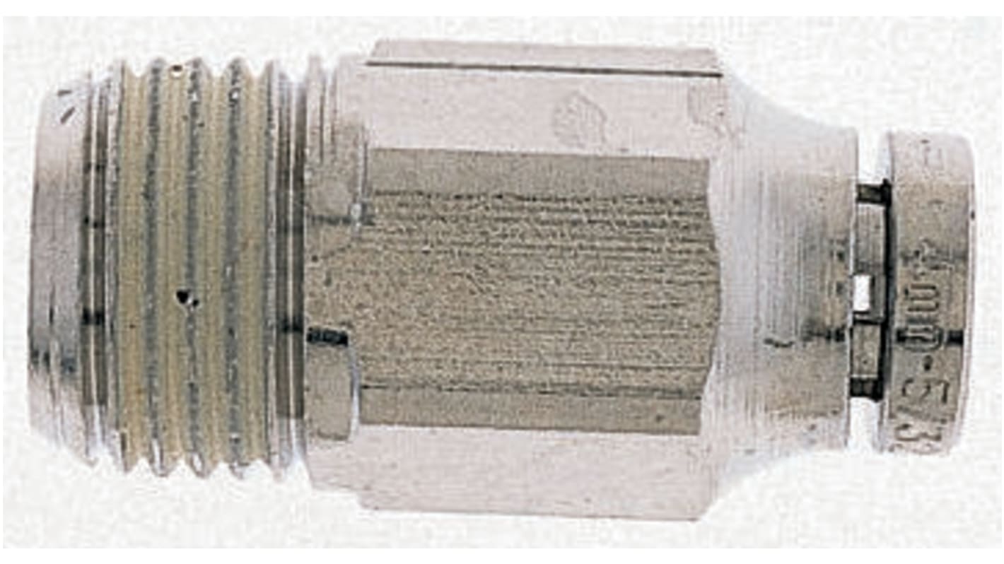 Norgren PNEUFIT Series Straight Threaded Adaptor, R 1/4 Male to Push In 4 mm, Threaded-to-Tube Connection Style