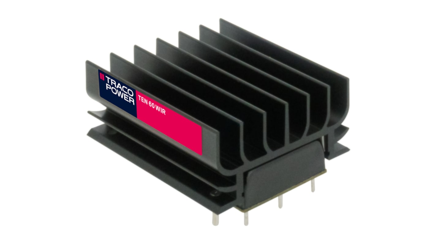 TRACOPOWER TEP 60WIR DC-DC Converter, ±15V dc/ 2A Output, 18 → 75 V dc Input, 60W, Through Hole, +85°C Max Temp