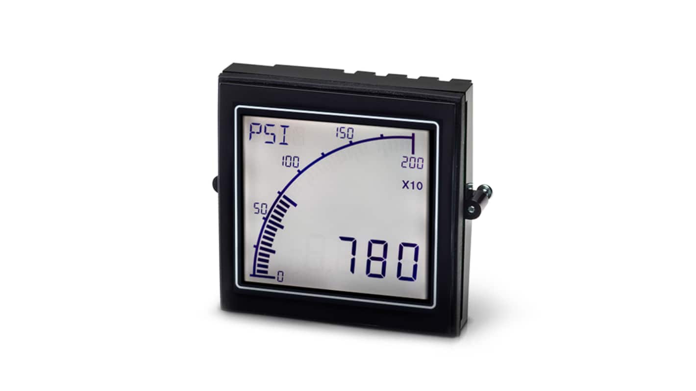 Trumeter LCD Digital Panel Multi-Function Meter for Flow, Rate, Speed, 68mm x 68mm
