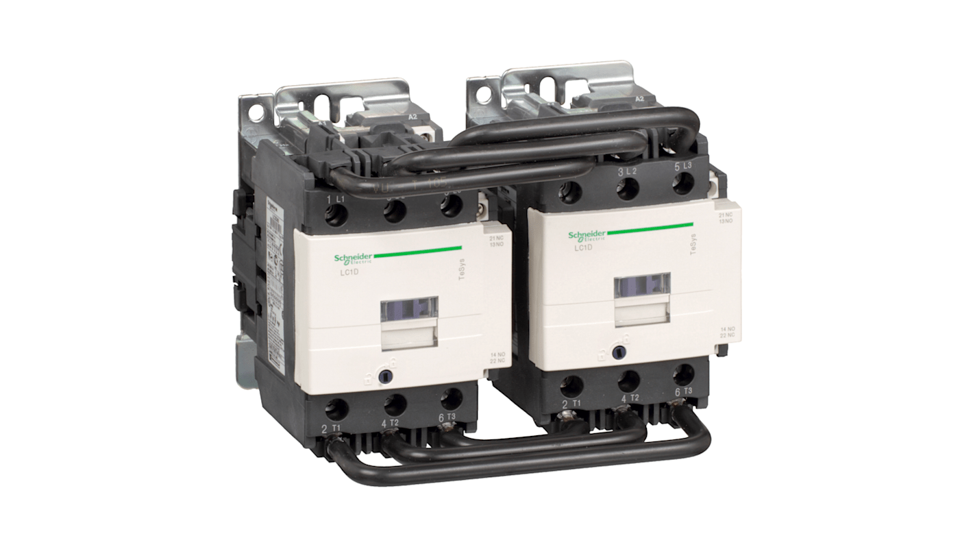 Schneider Electric TeSys D Contactor, 110 V ac Coil, 3-Pole, 80 A, 45 kW, 1NC + 1NO