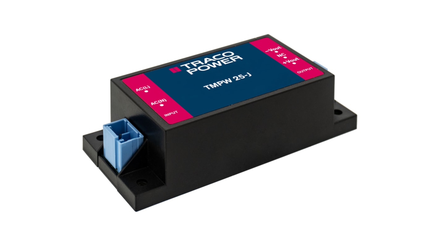 TRACOPOWER Switching Power Supply, TMPW 25-115-J 25W, Dual Output, 90 → 305V ac Input Voltage