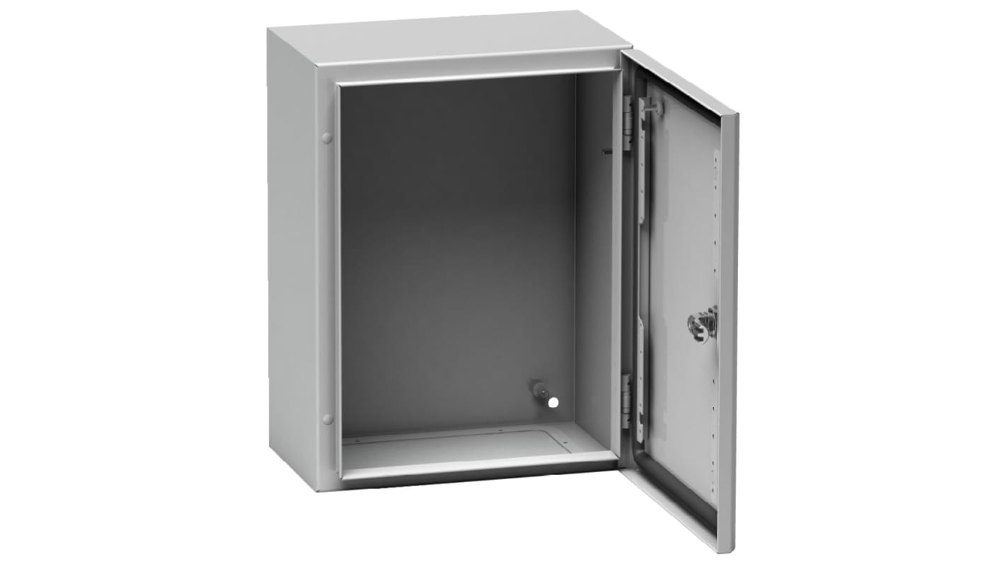 Schneider Electric PanelSeT S3D Series Grey Steel General Purpose Enclosure, IP66, IK10, Grey Lid, 600 x 400 x 200mm