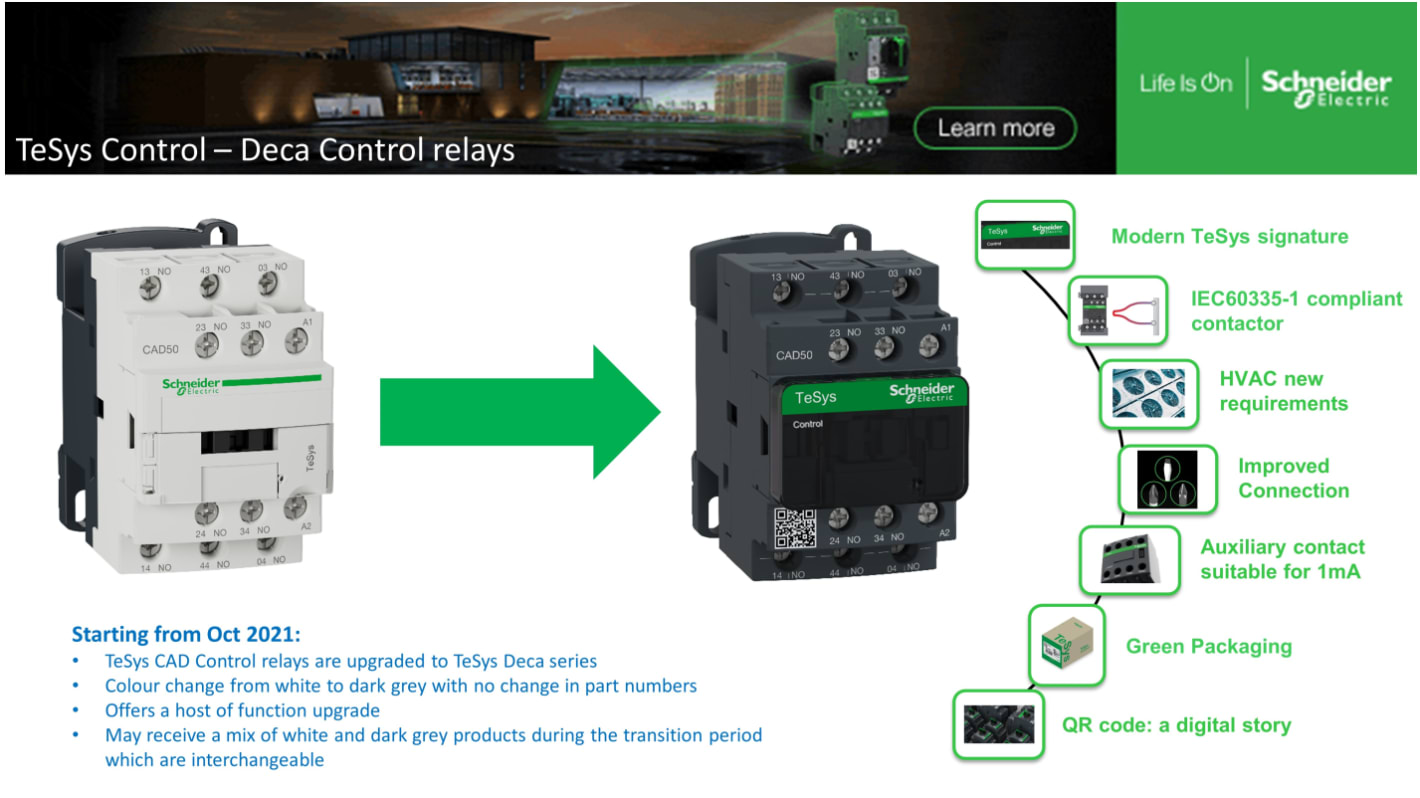 Schneider Electric Control Relay 3NO + 2NC, 10 A F.L.C, 5 mA Contact Rating, 0.07 kW, 380 Vac, TeSys