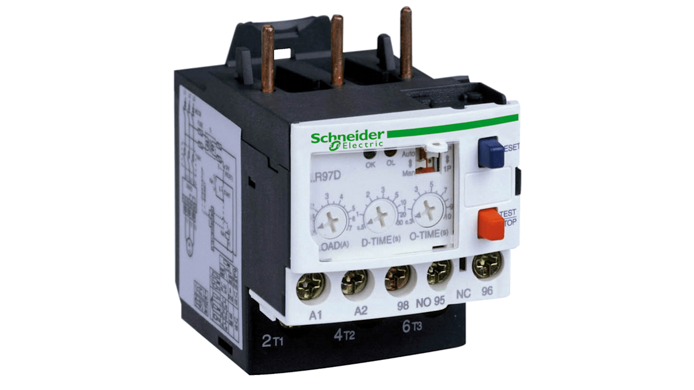 Schneider Electric Thermal Overload Relay, 38 A F.L.C, 3 A Contact Rating, 120 Vac, TeSys