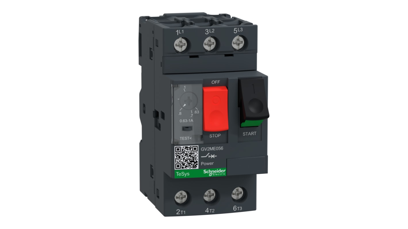 Schneider Electric TeSys GV2ME Motorschutzschalter, 0,63 → 1 A 690 V 89mm x 44.5mm