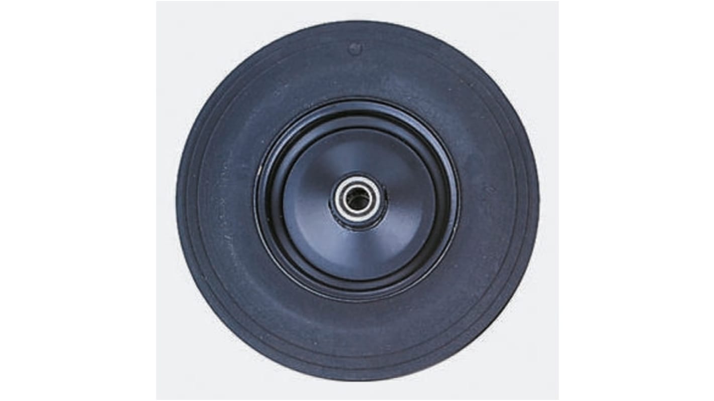Kółko do wózka, Lite, Guma, Czarny, obc.: 500kg, śred.: 400mm, szer.: 90mm