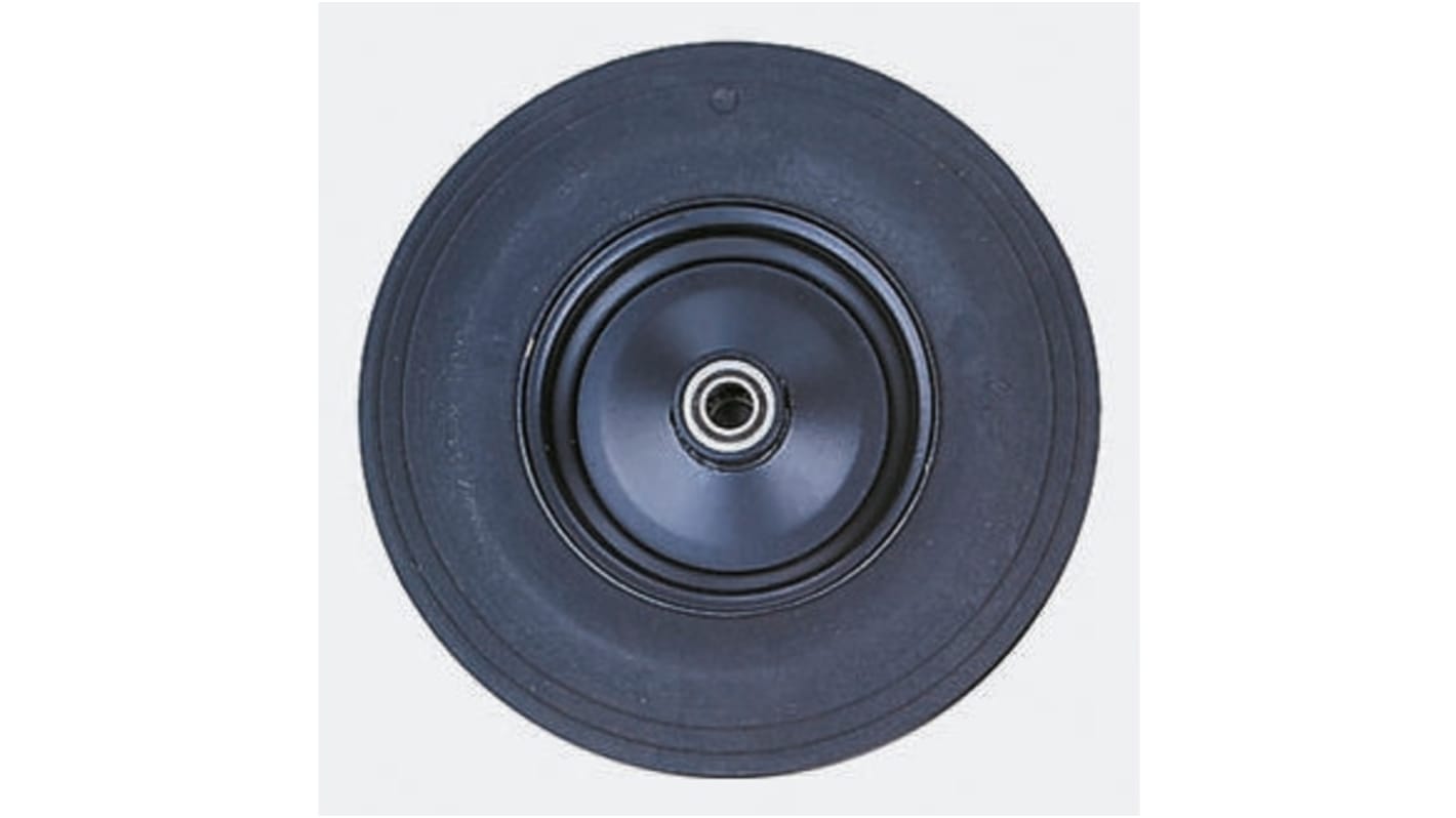 Guitel Hervieu Black Rubber Trolley Wheel, 500kg