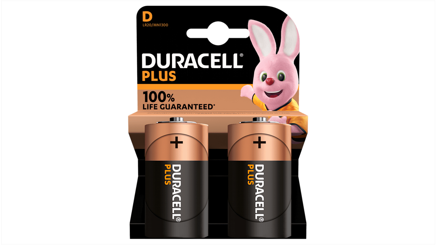 Duracell 1.5V D batterier Duracell Plus Power Alkalisk MN1300 PLUS POWER DURACELL