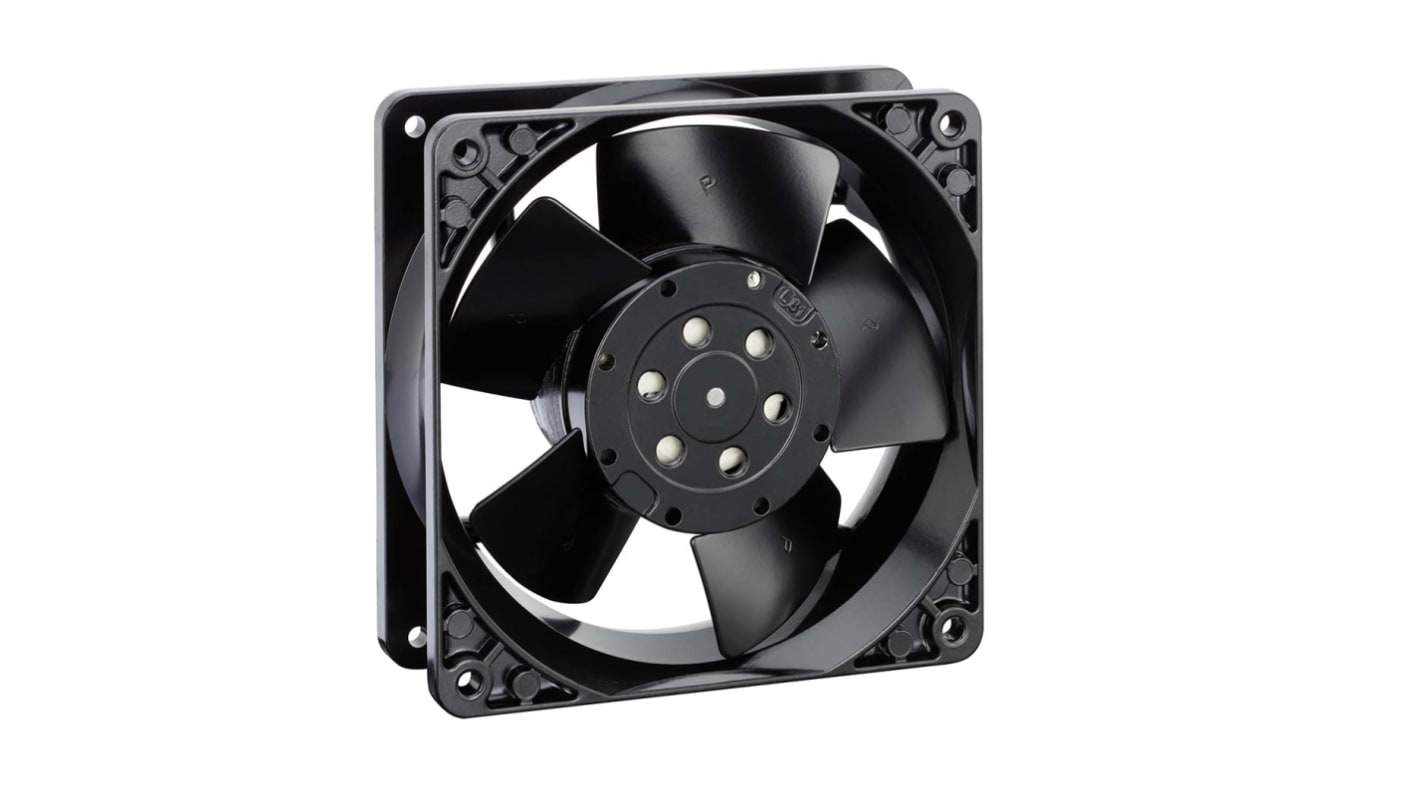 ebm-papst 4000 Z Series Axial Fan, 230 V ac, AC Operation, 160m³/h, 19W, 83mA Max, IP20, 119 x 119 x 38mm