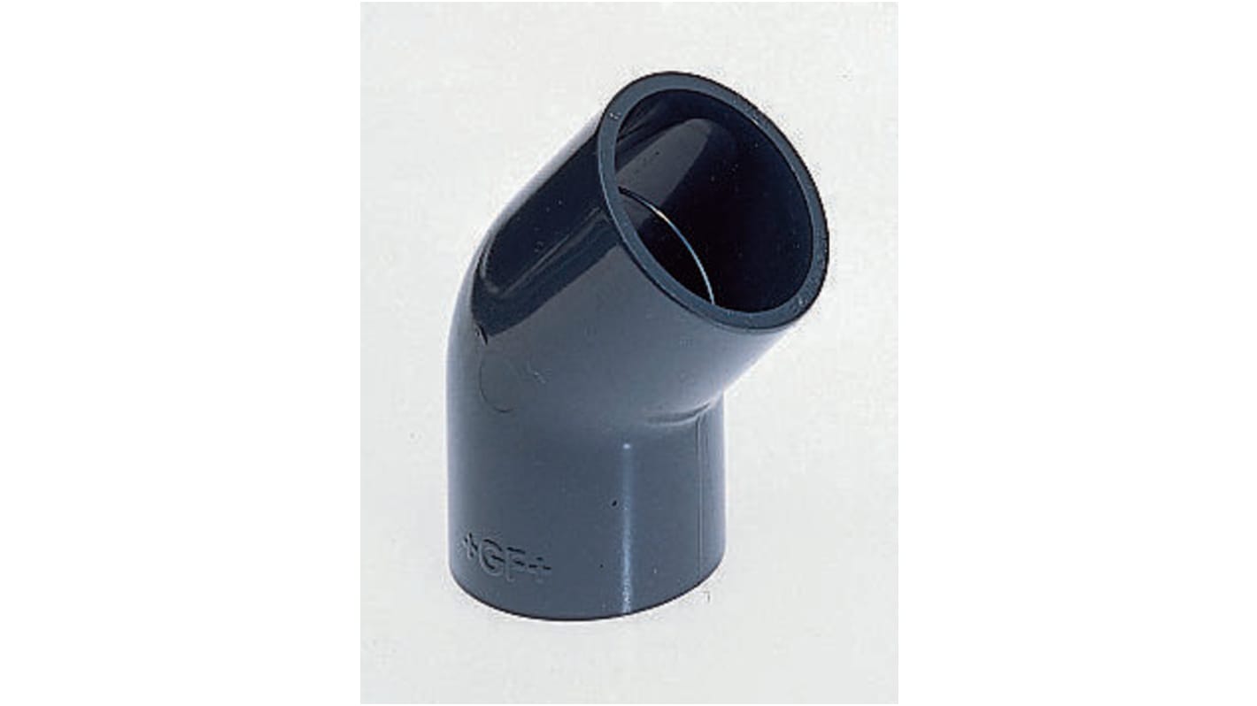 Georg Fischer 45° Elbow PVC Pipe Fitting, 3/8in