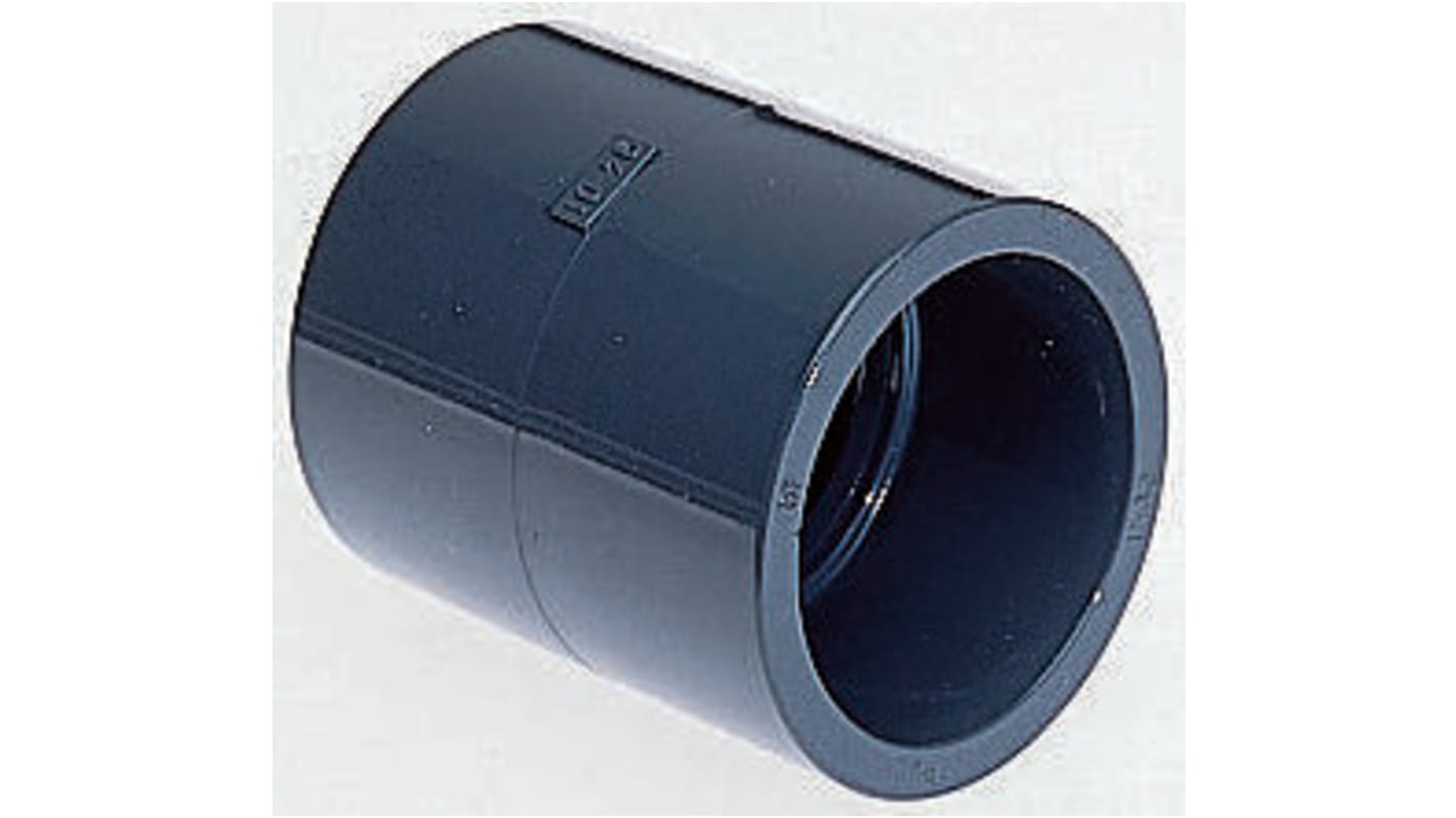 Georg Fischer Plastic Pipe Fitting, Straight Adapter Socket, 40 mm x 1 1/4in